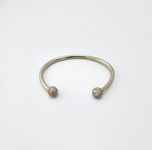 Pulso oro blanco de bolas full diamond por Orden