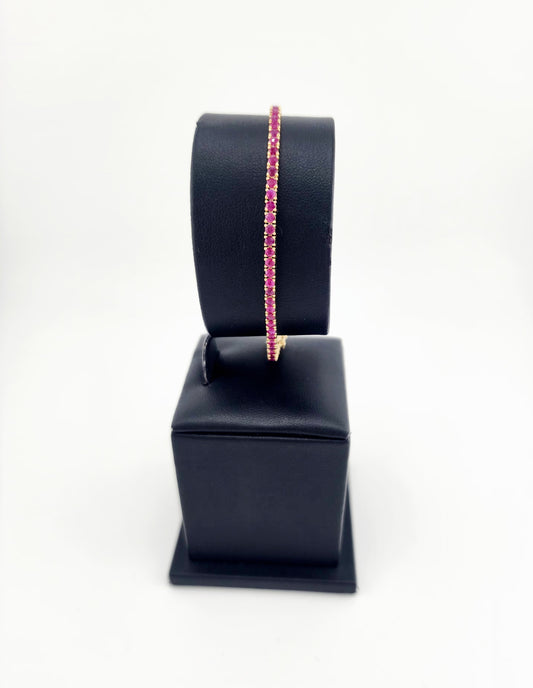 Pulsera de rubí 14k